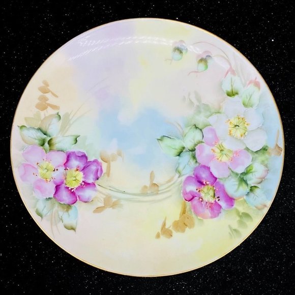 Vintage Imperial PSL Empire China Purple Floral Gold Trim Plate 7.5”D - Picture 2 of 8
